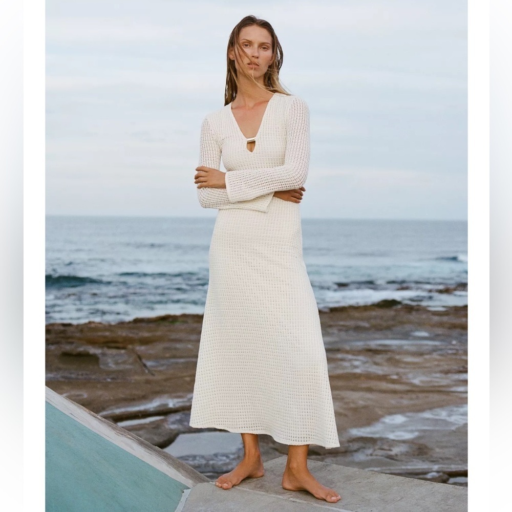 Zara Crochet Midi Dress